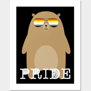 LGBT Mens Gay Bear Pride Flag Sunglasses Posters and Art